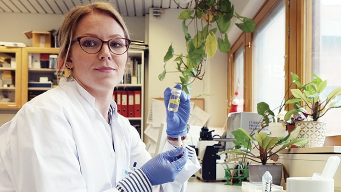 woman in lab