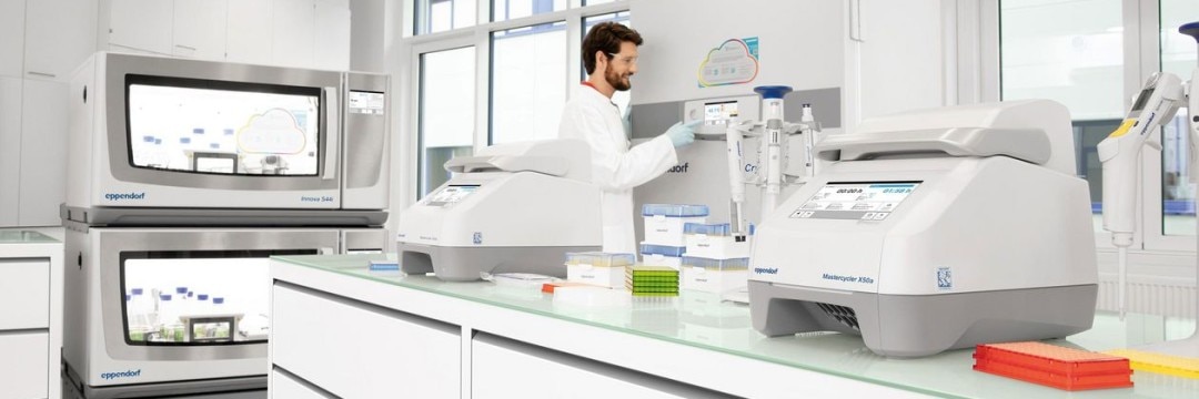 Intelligent lab with many smart devices from Eppendorf.