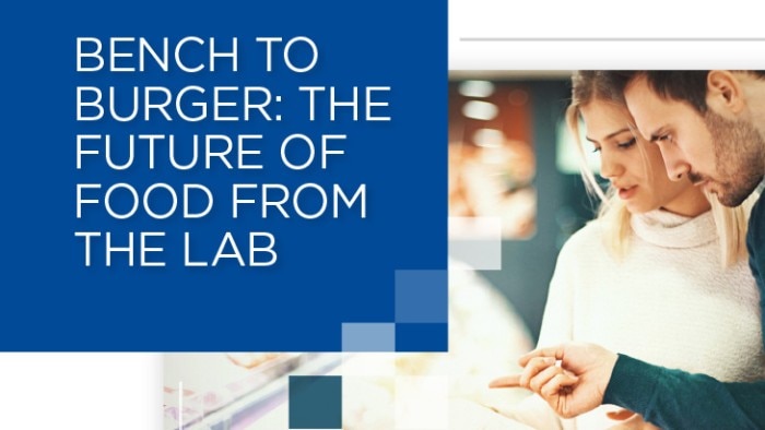 Cover page of ebook: Bench to burger: The future of food from the lab