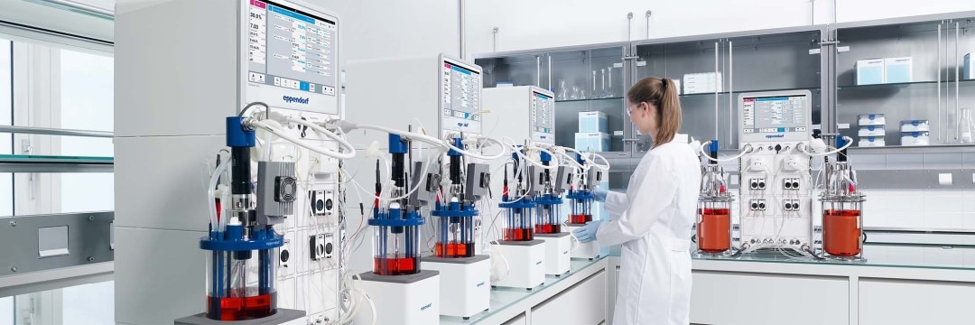 Eppendorf bioreactor control station suitable for batch, fed-batch and continuous culture