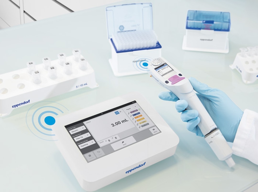 Pipetting settings are quickly and easily transferred to connected electronic pipettes.