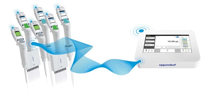 Connect up to 30 devices (pipettes & tablets) to the Pipette manager system