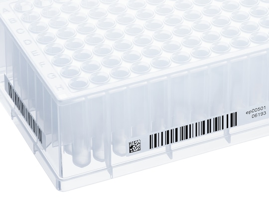 Barcoded Eppendorf DWP 1,000 µL with SafeCode for high-throughput sample handling and longterm storage within ULT freezer