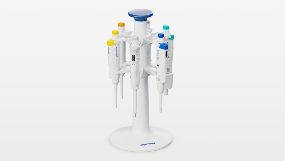 ピペットスタンド 2、ホワイト、 Eppendorf Research® 3 neoピペット6本付き