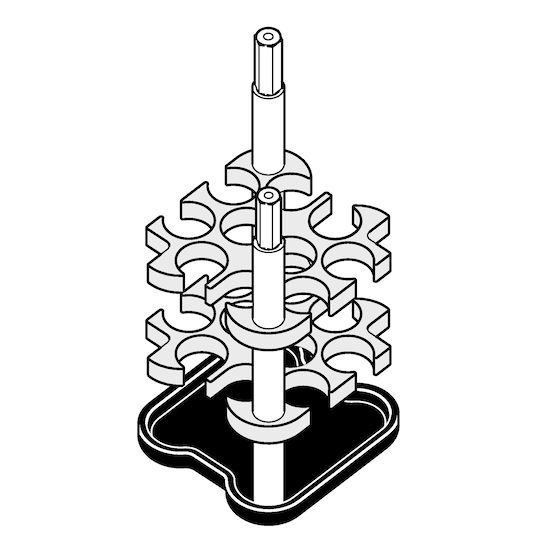 Adapter for glass tubes 10x7 mL