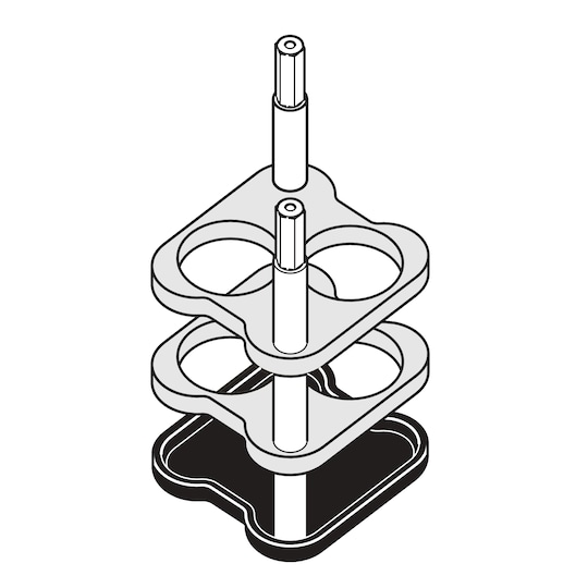 Adapter for glass tubes 2x25 mL