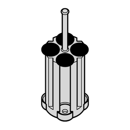 Adapter 4x7 mL with holding stick (1)