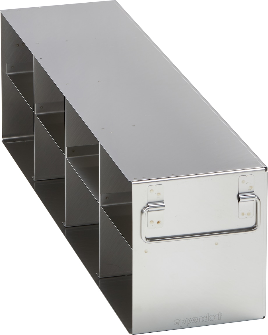 Eppendorf ULT freezer racks: Side access Metal drawer side access rack for (3.0 in/ 76 mm) storage boxes in Eppendorf ULT freezer (5-compartment) - (6001021310)