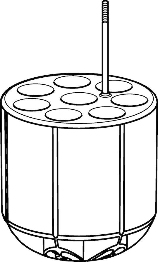 Adapter for 8 tubes 9 mL, 5910709005