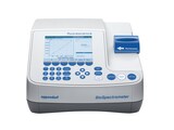 Eppendorf BioSpectrometer fluorescence instrument for photometric analysis on table, front view