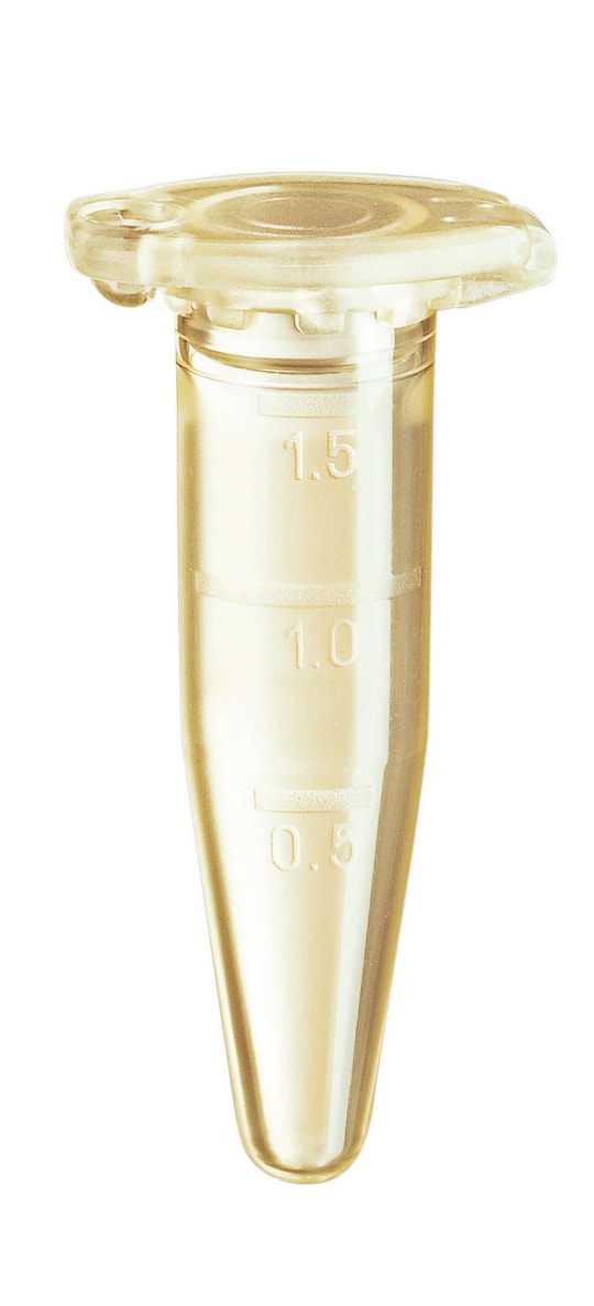 Safe-Lock Tubes 1.5 mL: yellow, closed lid