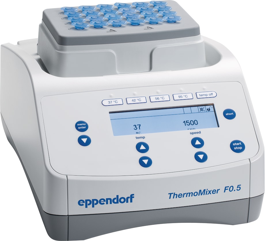 Eppendorf ThermoMixer® F0.5 - 0.5 mL vessels Eppendorf ThermoMixer®_F0.5 for mixing of 0.5 mL vessels