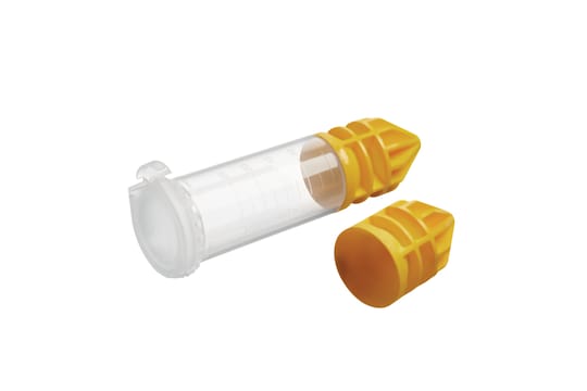 Adapter for centrifugation for Conical Tube 25 mL snap cap, yellow