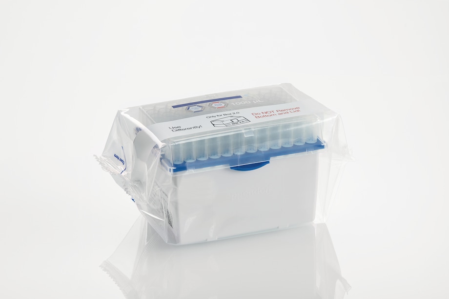 epTIPS BioBased sterile Reload 1000µL sterility packaging
