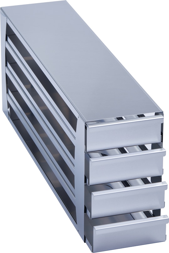 Metal drawer rack for (2.0 in/ 53 mm) storage boxes in Eppendorf ULT freezer (5-compartment) - (6001022210)