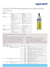 SciVario Benchtop Bioreactor Microbiology 3.5 L (Performance  Sheet)