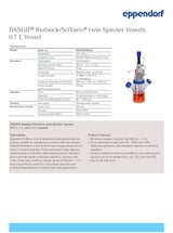 DASGIP Bioblock SciVario Spinner 0.7 L (Performance  Sheet)