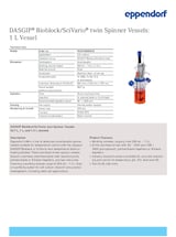 DASGIP Bioblock SciVario Spinner 1 L (Spec Sheet)