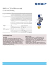 DASbox  Mini Bioreactor for Microbiology (Performance  Sheet)