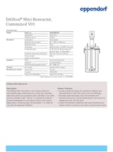DASbox Mini Bioreactor, Customized V01 (Performance Sheet)
